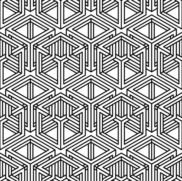 Three-dimensional repeated pattern. — Stock Vector