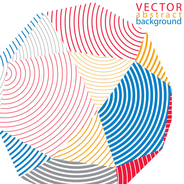 Colorful shape, three-dimensional background.