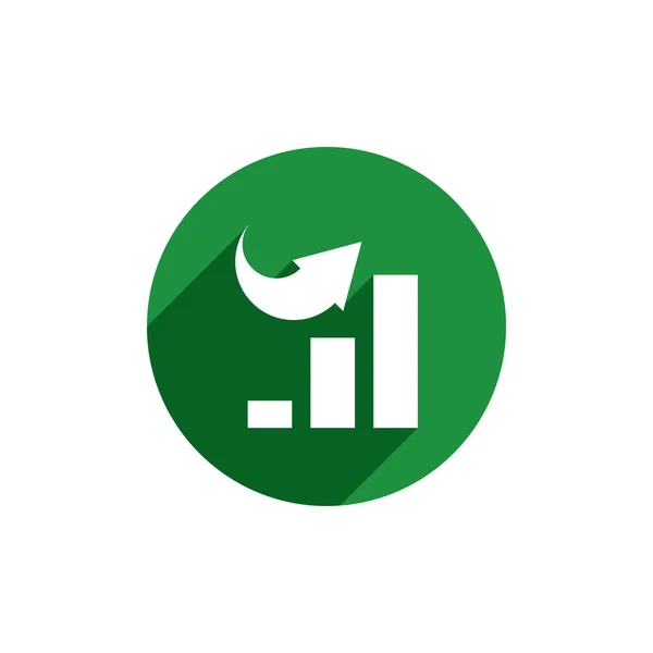 Icona del grafico verde — Vettoriale Stock