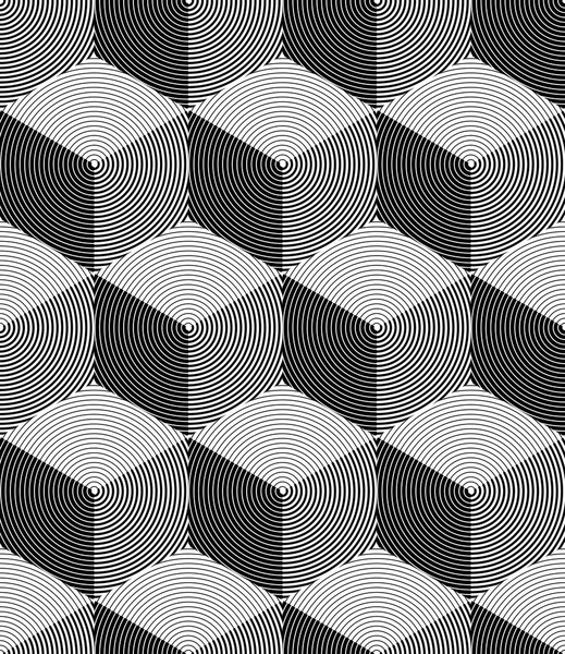 Geometrisches nahtloses 3D-Muster — Stockvektor