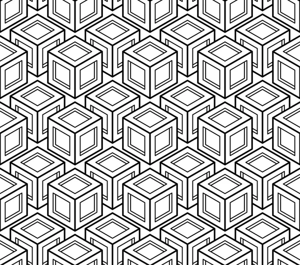 Symmetric seamless pattern with interweave figures — Stock Vector