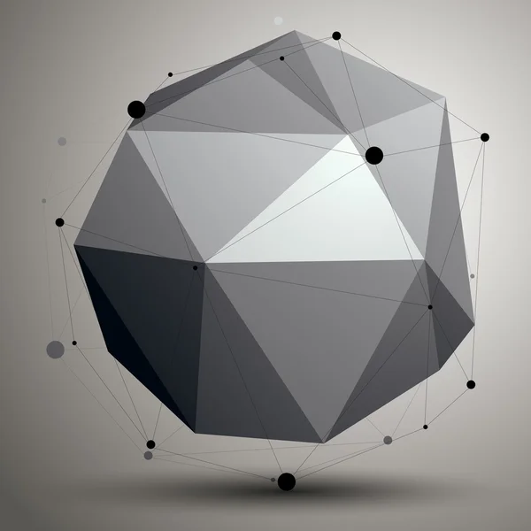 Objeto de treliça 3D geométrico — Vetor de Stock