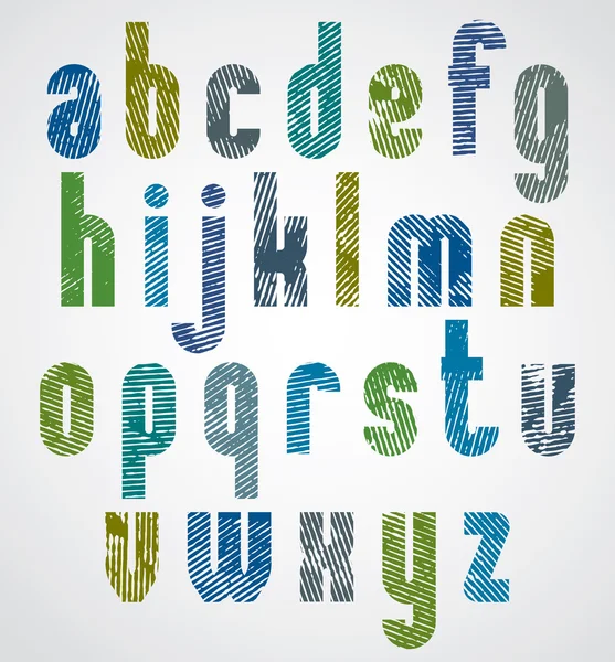 Colorful striped font — Stockový vektor