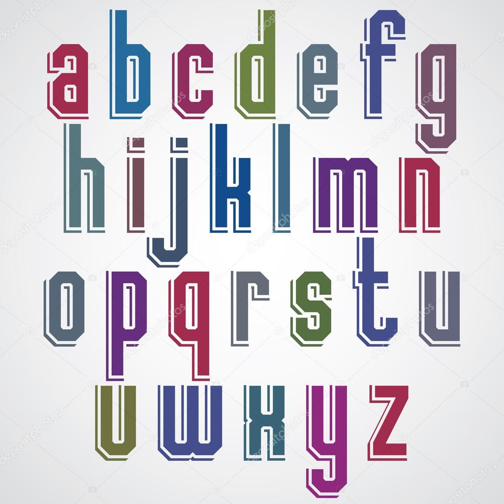 Geometric lowercase letters