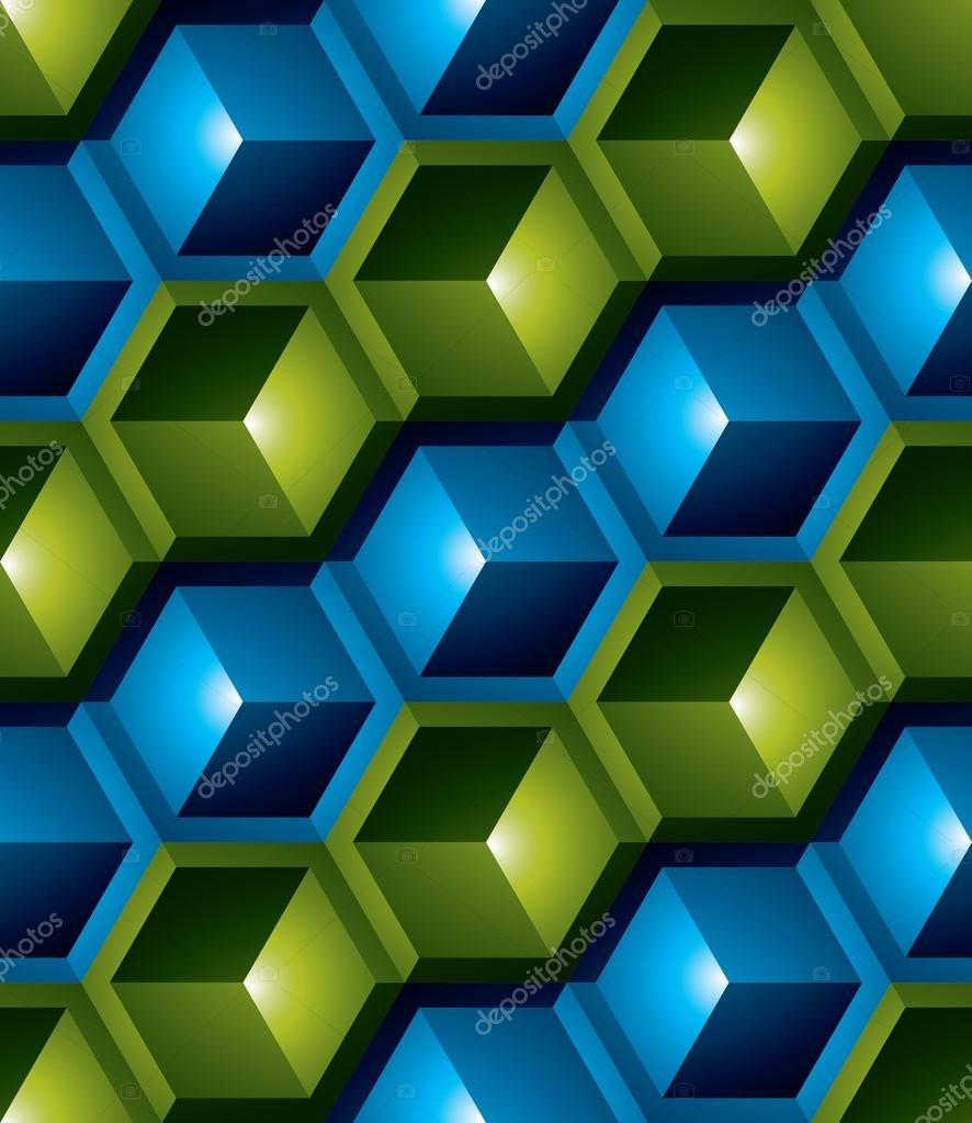 Fondo con figuras geométricas 3d. — Vector de stock © Ostapiusangelp