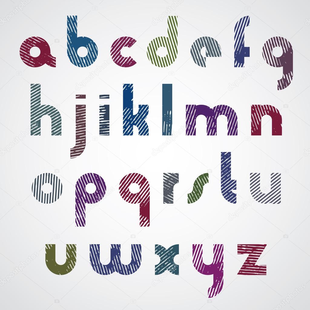 Colorful decorative font