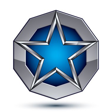 Celebrative metallic geometric symbol