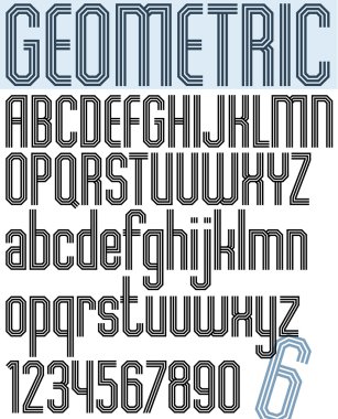 geometric stylish ink font