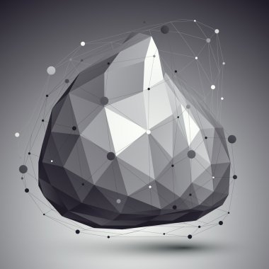 Soyut deforme tek renkli nesne