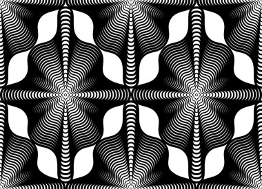 Geometrik tek renkli çizgili seamless modeli