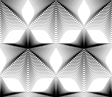 Siyah grafik çizgiler ile sürekli desen