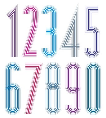 decorative tall striped numbers.