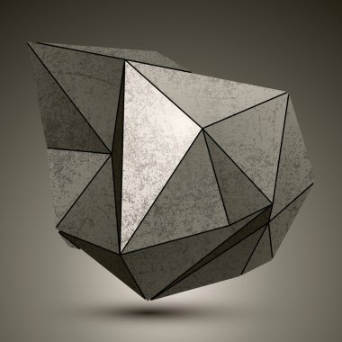 Deformed dimensional facet bronze object