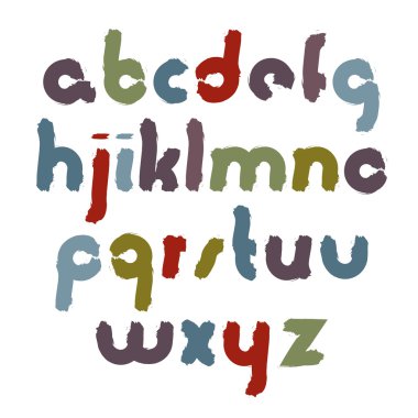bright smeared childish font