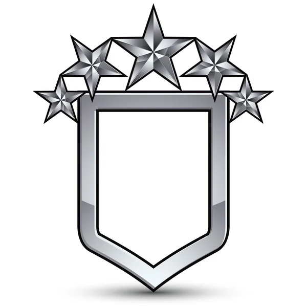 Festive emblem with silver outline — 스톡 벡터