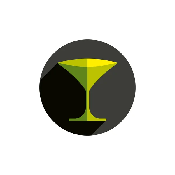 Sofisticado vaso de martini . — Vector de stock