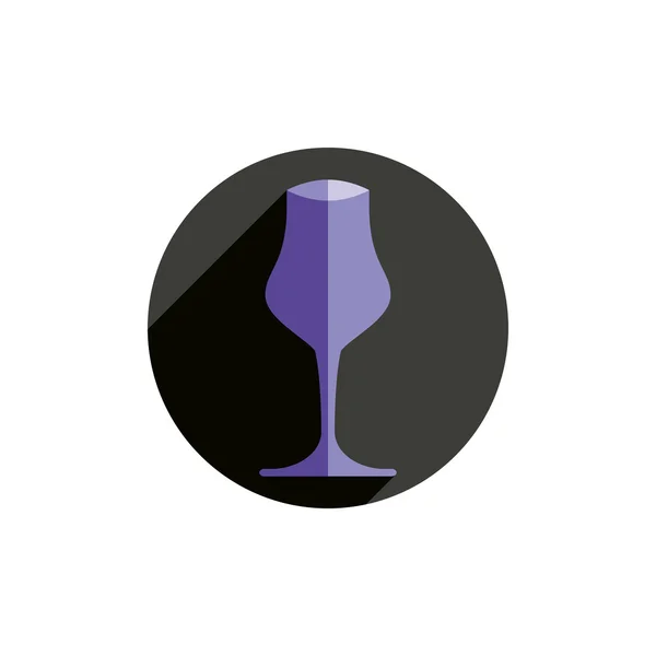Copa de vino elegante decorativa . — Vector de stock
