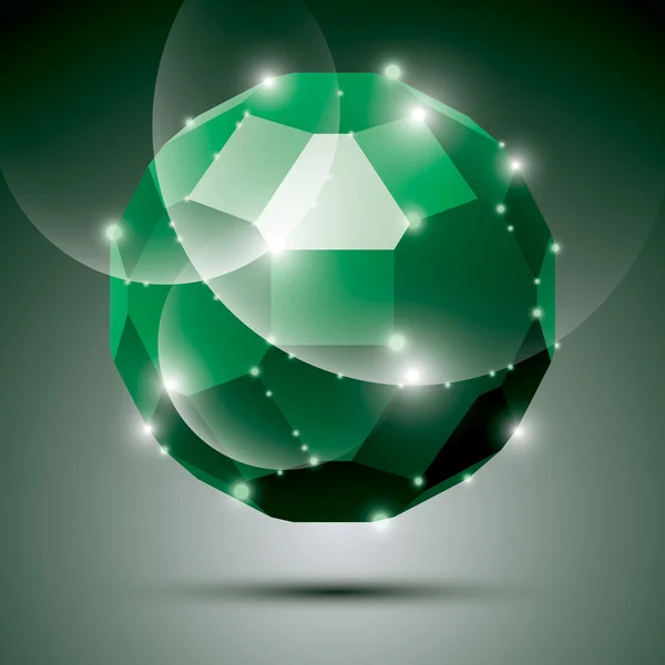 Зеленый игристый диско-шар — стоковый вектор