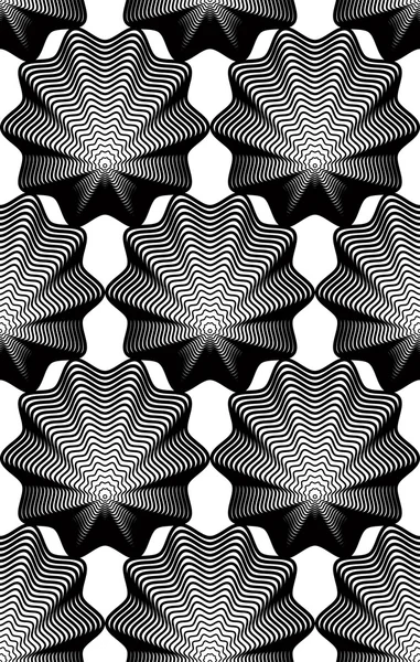 Utsmyckade monokrom abstrakt bakgrund — Stock vektor