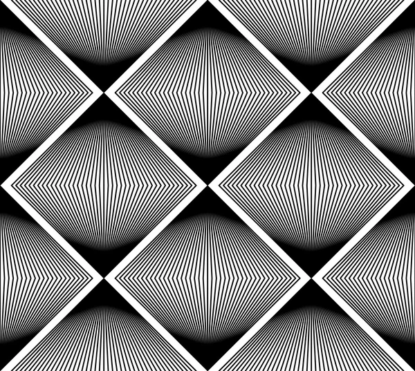 Geometrische monochroom naadloze patroon — Stockvector