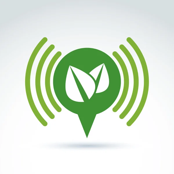 Green eco conceptual symbol — Stock Vector