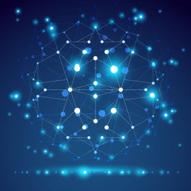 Soyut origami poligonal kafes nesnesi