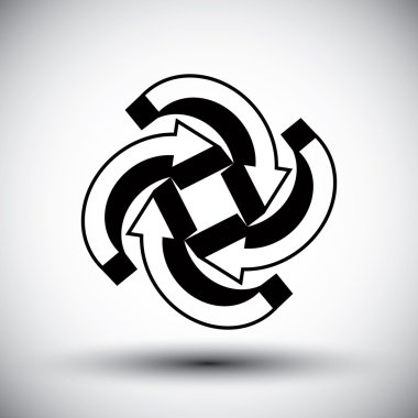 Dört ok döngü kavramsal simgesi