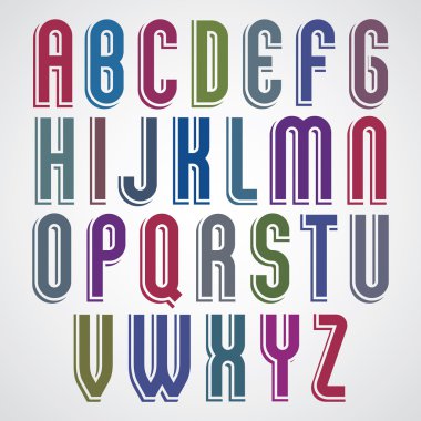 Köşeleri yuvarlatılmış Retro yazı tipi