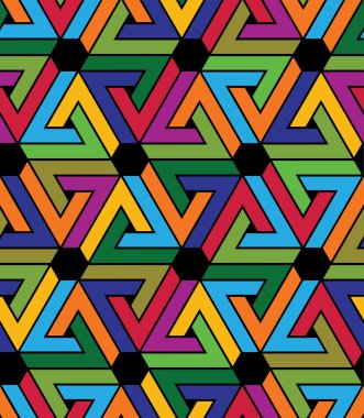 Creative continuous multicolored pattern