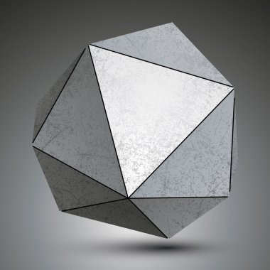 Polygonal metallic dimensional abstract object