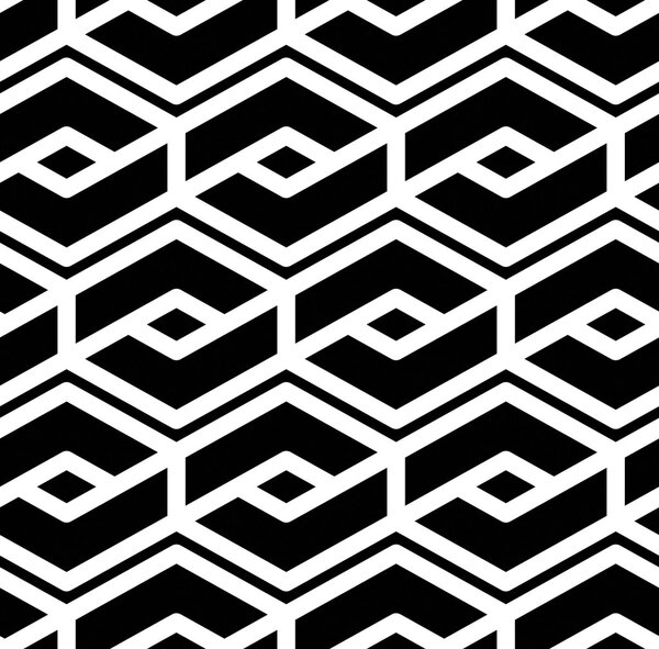 Black and white  geometric seamless pattern
