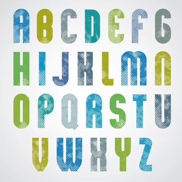 Geometric poster letters alphabet design — Stock Vector
