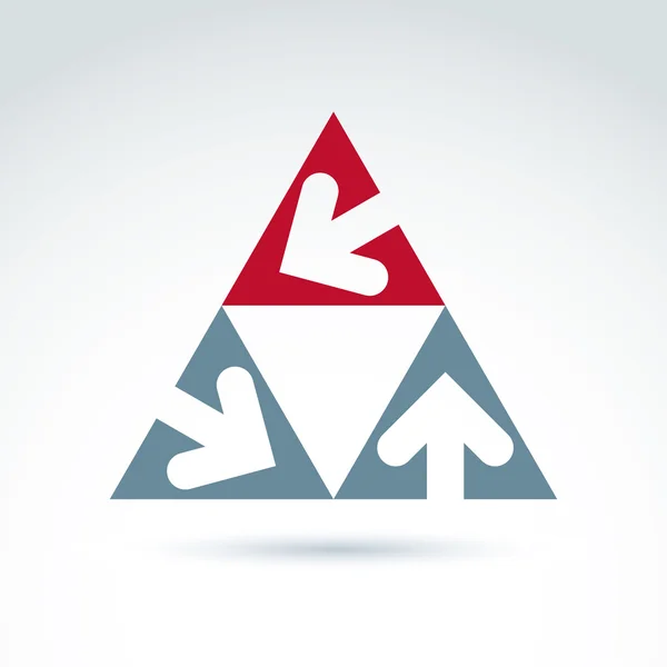 Streszczenie ikona trójkątnej — Wektor stockowy