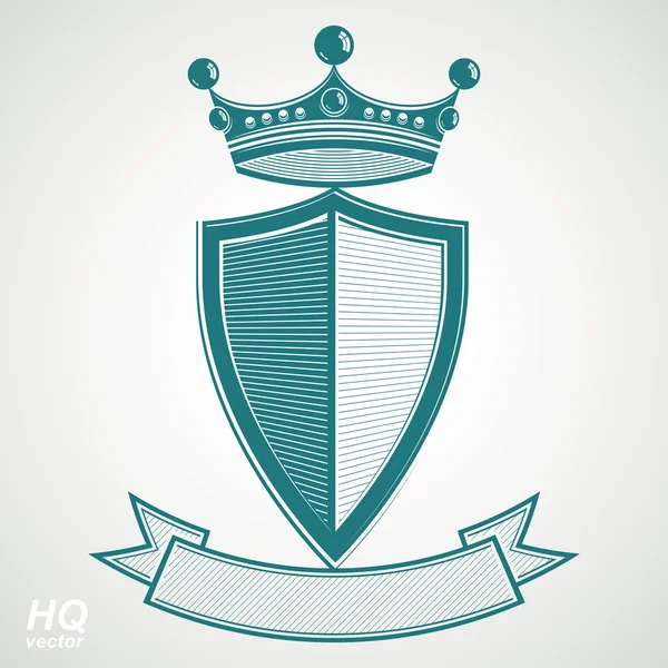 Heraldiska kungliga skölden illustration — Stock vektor