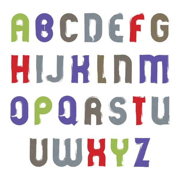 Alphabet dessin animé lettres majuscules ensemble — Image vectorielle