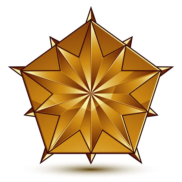 Sofistikerade golden star emblem — Stock vektor