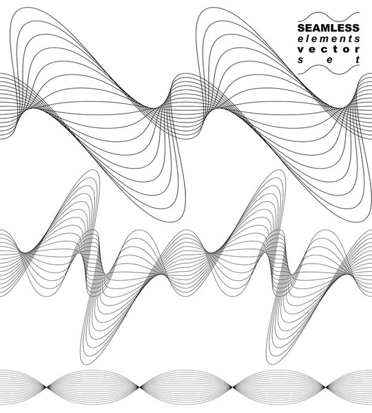 set of curved stripy flowing lines