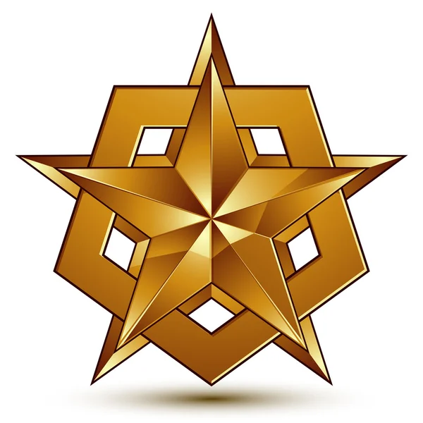 Aristocratic golden star — Stock Vector