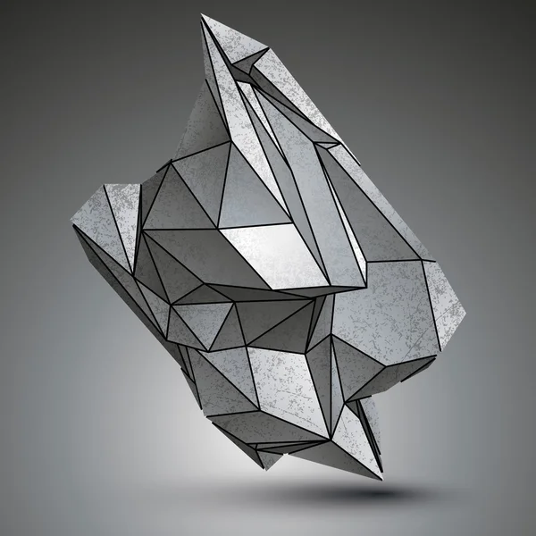 Asymmetric sharp metallic object — Stock vektor