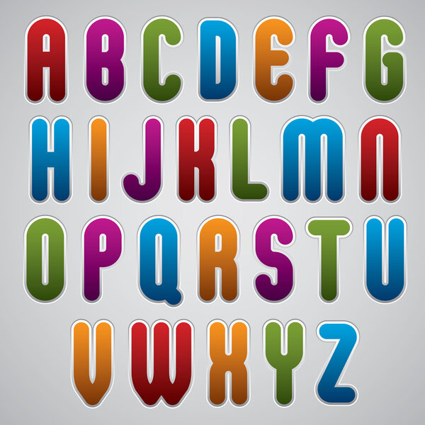 rounded alphabet letters