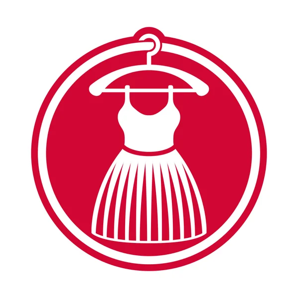 Cloth icon, illustration of dress. — Stock Vector
