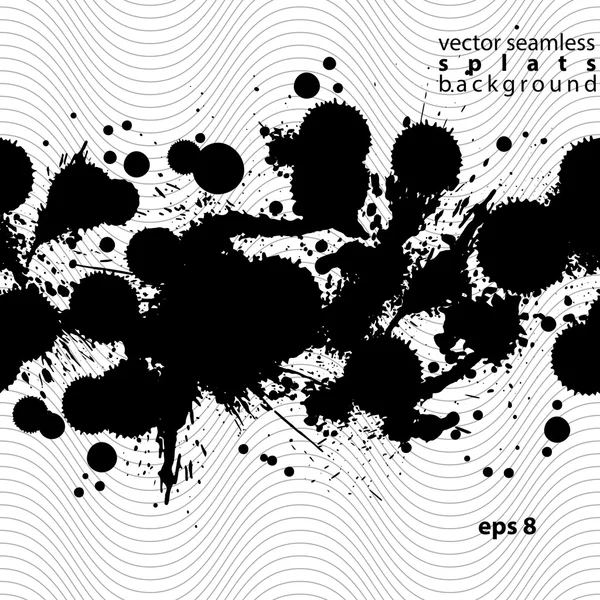 Ink splash seamless pattern — Stock Vector