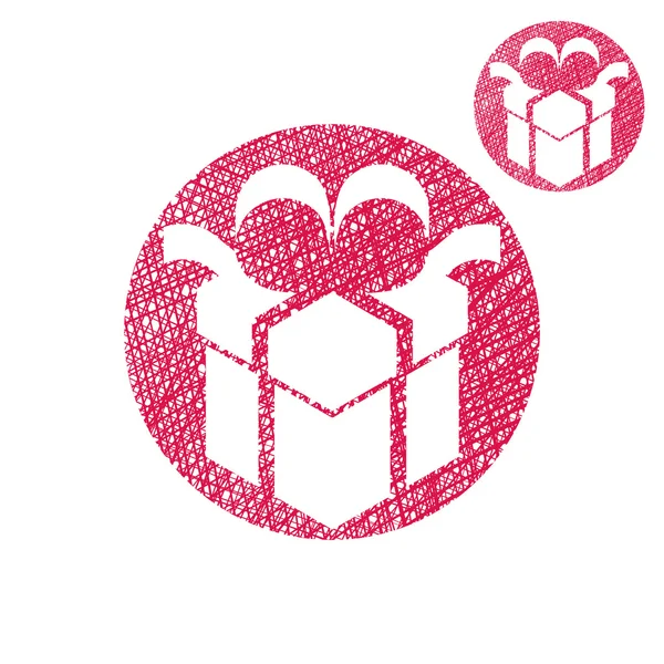 礼品盒单个颜色图标 — 图库矢量图片