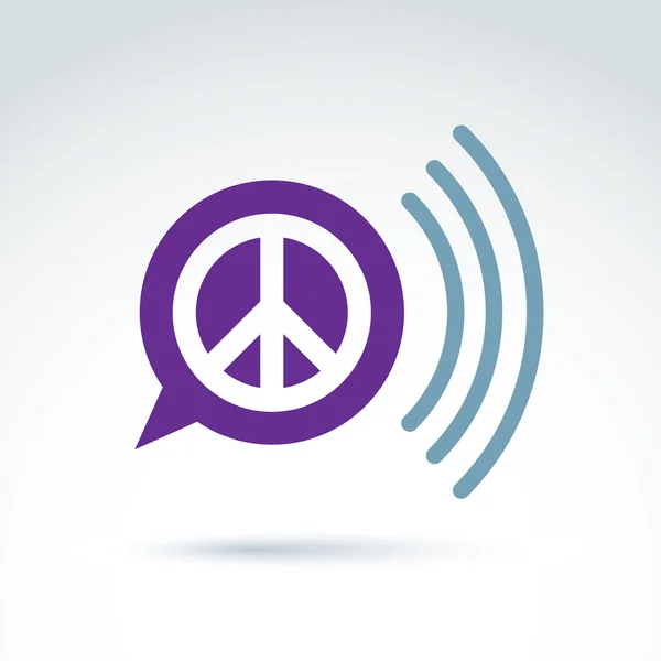 Vrede propaganda pictogram — Stockvector