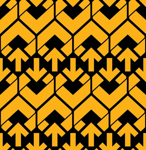 Seamless pattern with yellow arrows. — Stock Vector