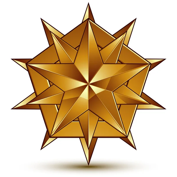 Polygonal golden star — Stock Vector