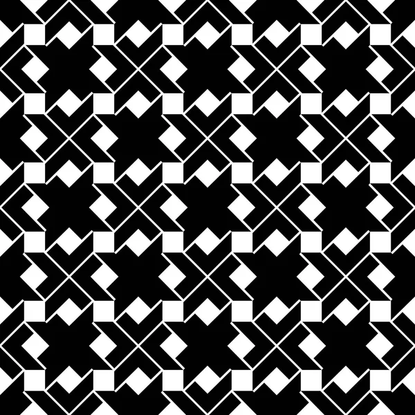 Patrón sin costura de arte geométrico monocromo — Vector de stock