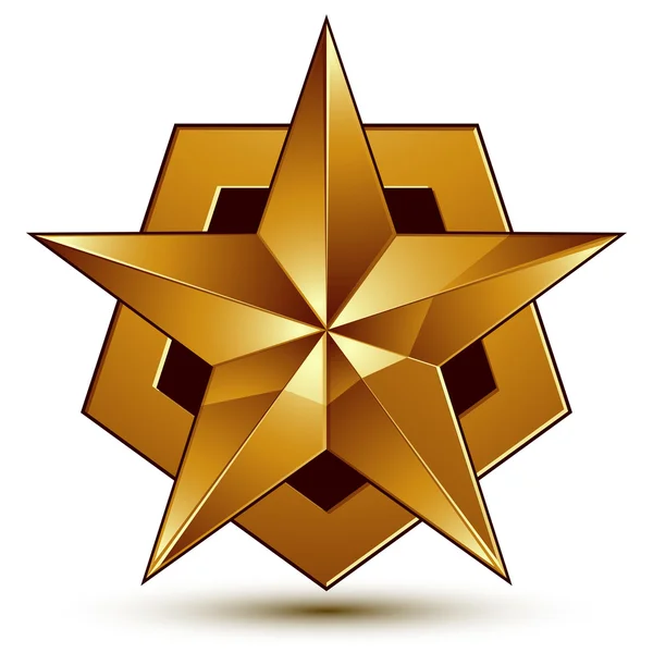 Stylizované Zlatá hvězda — Stockový vektor