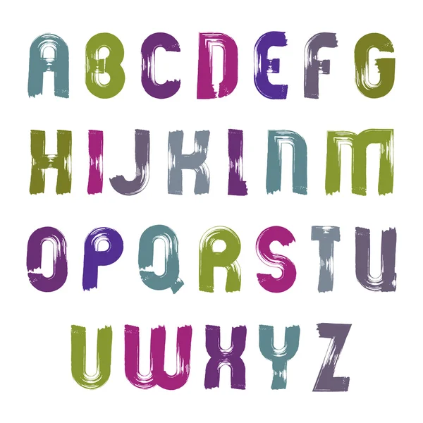 Glänzende handgeschriebene Aquarellbuchstaben — Stockvektor