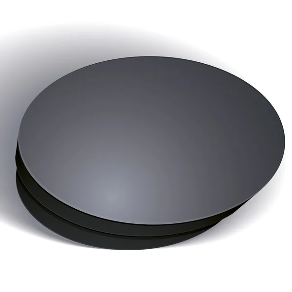 Порожня чорна кругла коробка — стоковий вектор